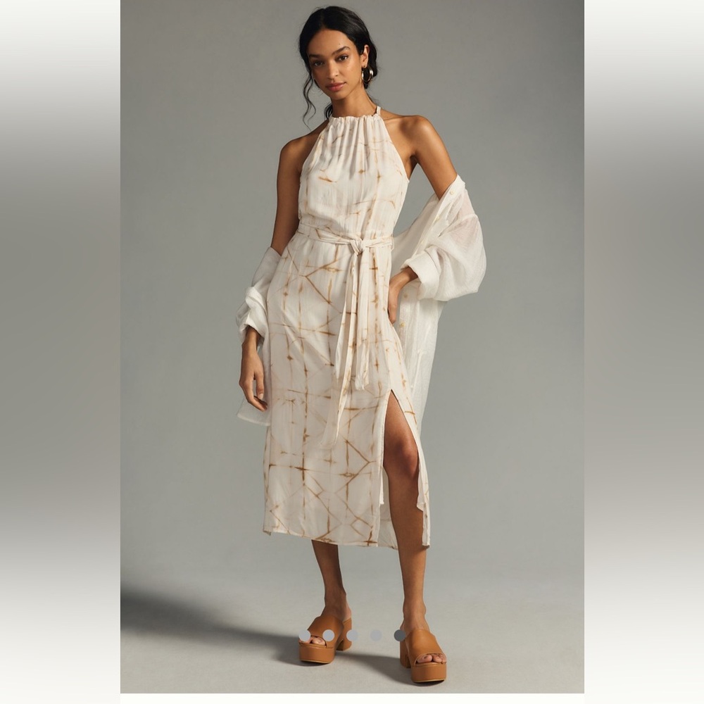 Cloth & Stone Side Slit Halter Dress